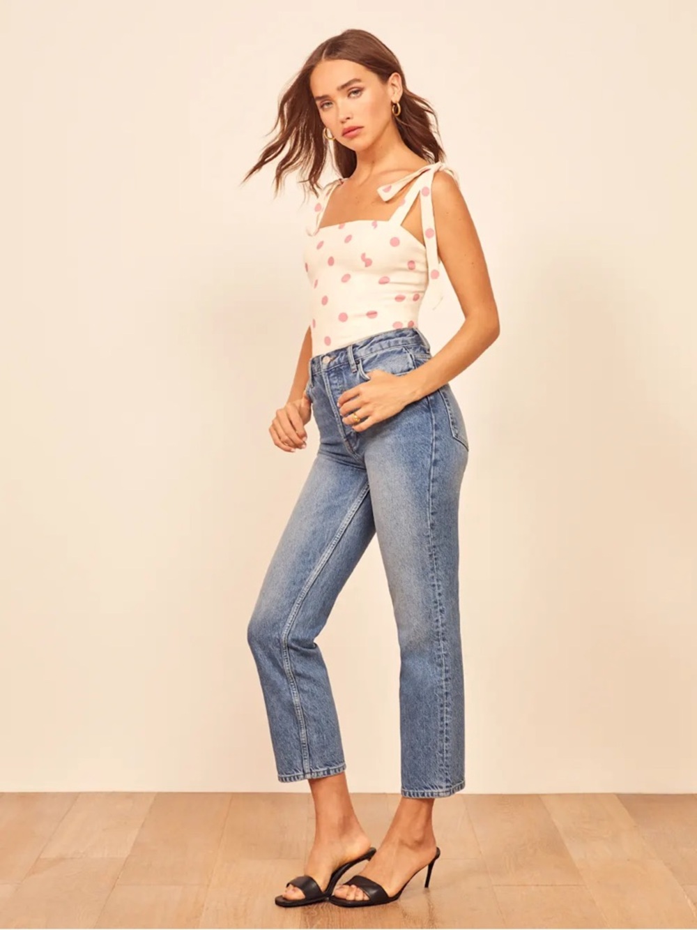 Cynthia High Rise Straight Cropped Jeans